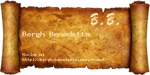 Bergh Benedetta névjegykártya